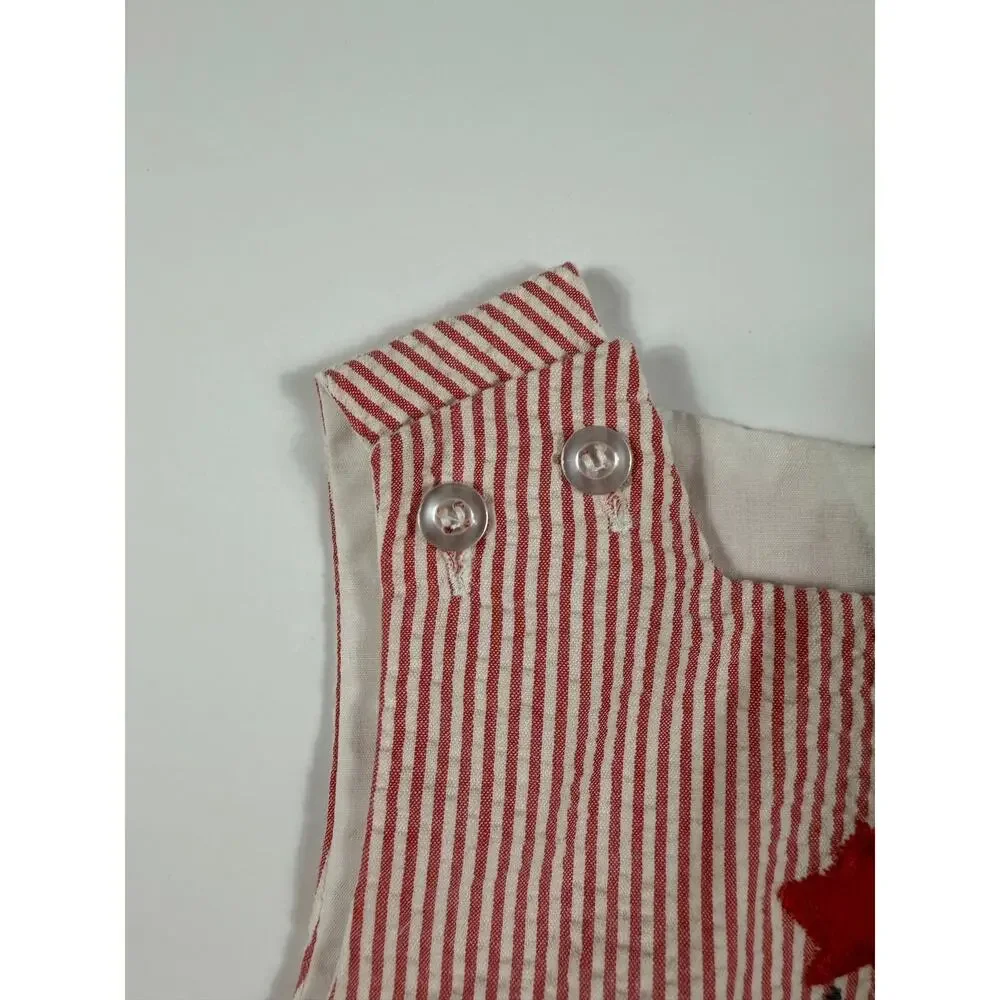 NEW The Bailey Boys USA Boat Seersucker Sailboat Bubble Romper Red 9 Months